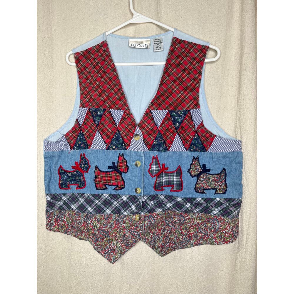 Scottie Dog & Plaid  Teachers Vest